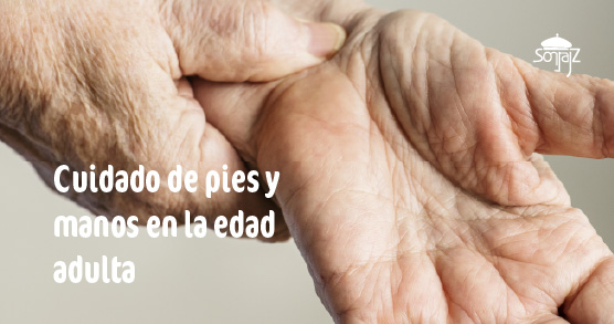 Cuidado de pies y manos en los mayores